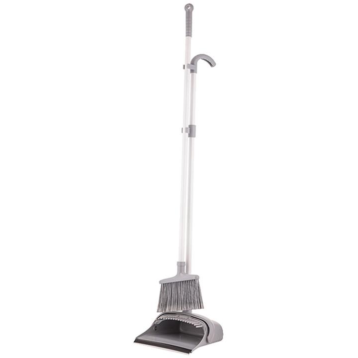 جارو و خاک‌ انداز دسته بلند الوان لیمون